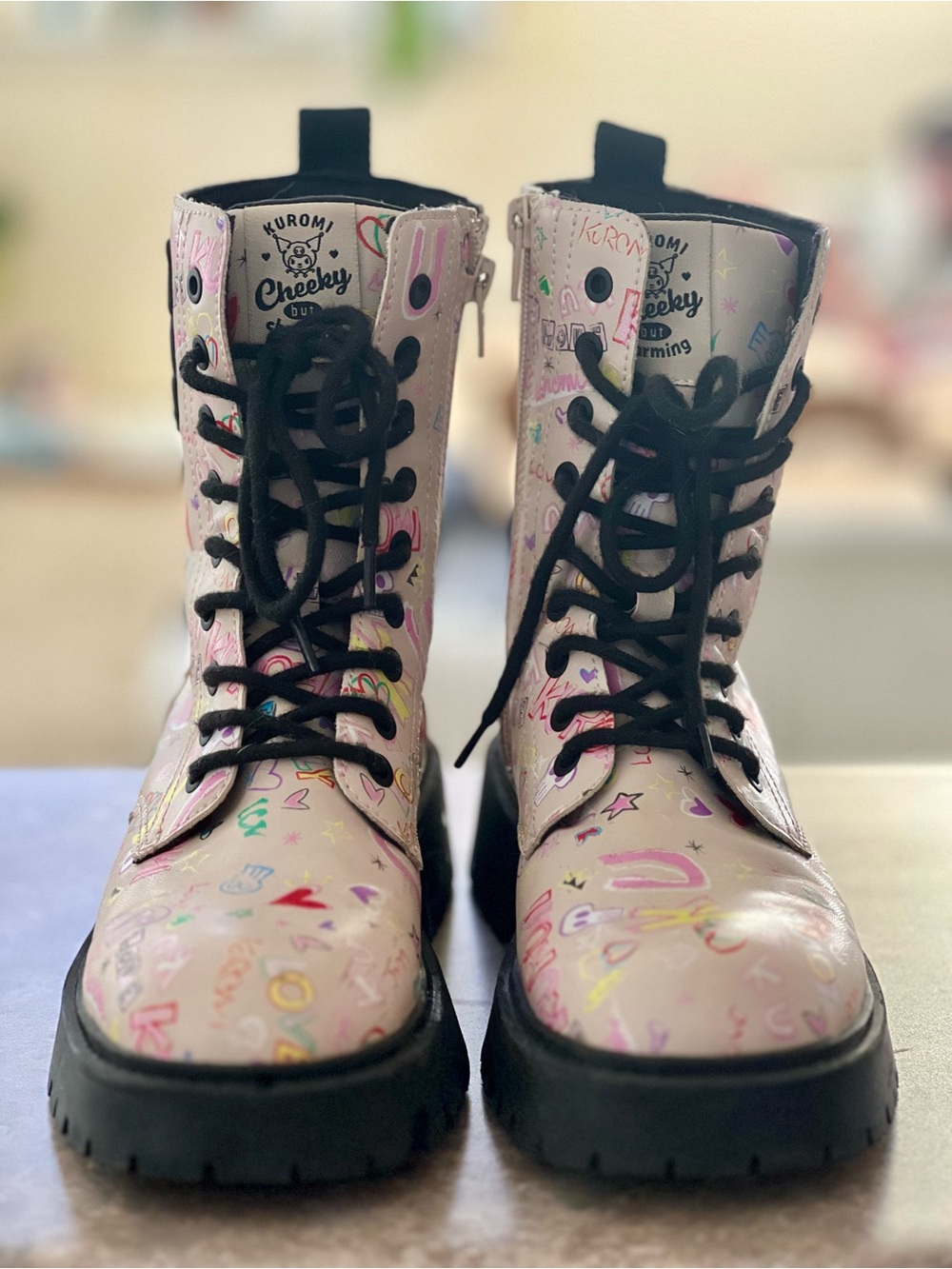 Zara Kids Kuromi Combat Boots Size 36 EU / Big Kid